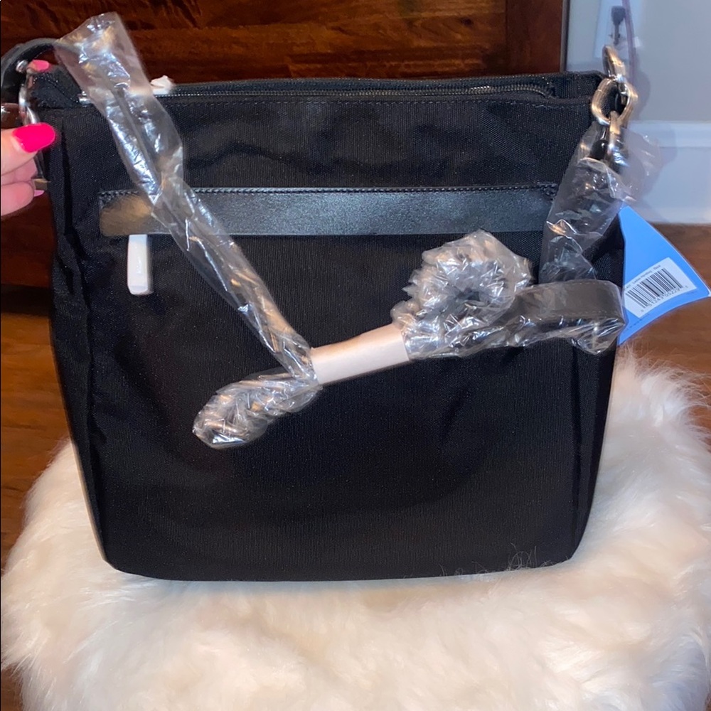 Black Shoulder Bag with Structured Design NWT & warranty